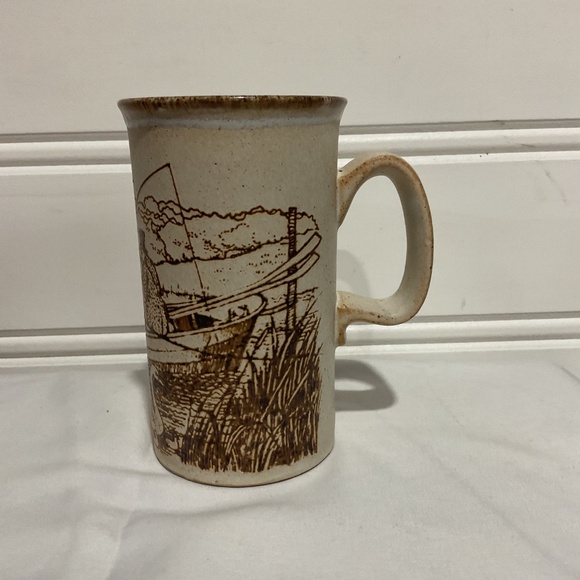 Dunoon Scotland Stoneware Coffee Mug Cup Vintage Textured Graphic 9.5 oz 5” - Picture 2 of 6